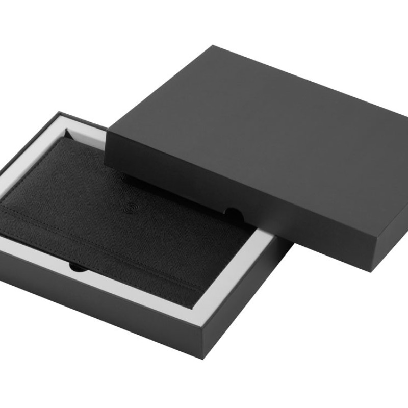 Органайзер с функцией беспроводной зарядки "Manner", 5000 mah, черный