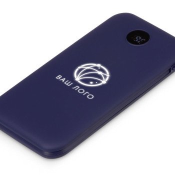 Внешний беспроводной аккумулятор с подсветкой лого «Astro», 10000 mAh, темно-синий