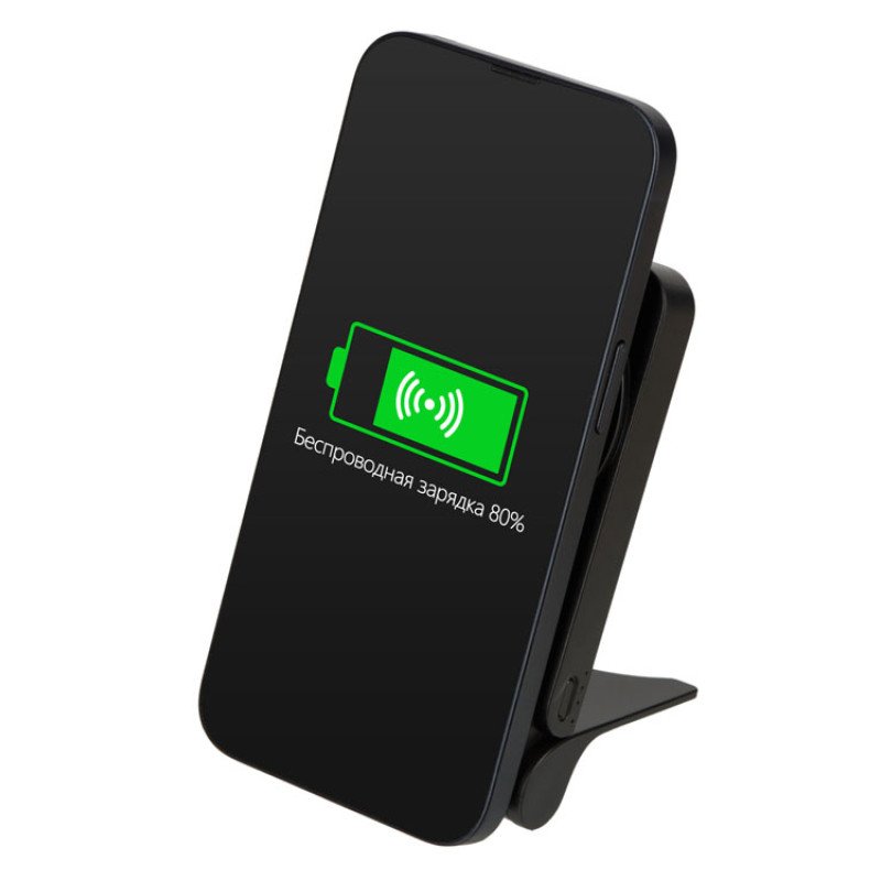 Внешний магнитный аккумулятор "MagnIQ", черный, 5000 mAh Внешний магнитный аккумулятор "MagnIQ", черный, 5000 mAh