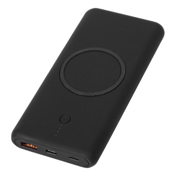 Внешний беспроводной аккумулятор c QC/PD "Reload", 10000 mAh, черный (Р)