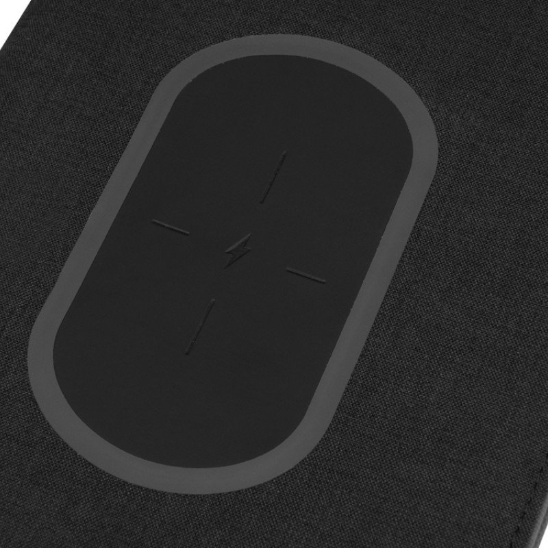Органайзер с беспроводной зарядкой 5000 mAh "Powernote", темно-серый