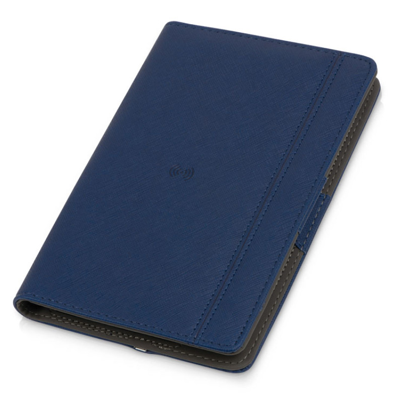 Органайзер с функцией беспроводной зарядки "Manner", 5000 mah, темно-синий (Р)