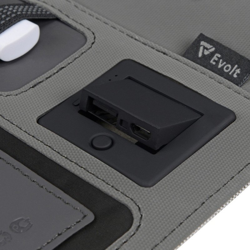 Органайзер с беспроводной зарядкой 5000 mAh "Powernote", светло-серый