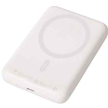Магнитный внешний беспроводной аккумулятор «Polarix», QC/PD, 10000 мАч, слоновая кость