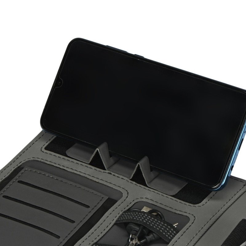 Органайзер с беспроводной зарядкой 5000 mAh "Powernote", темно-серый