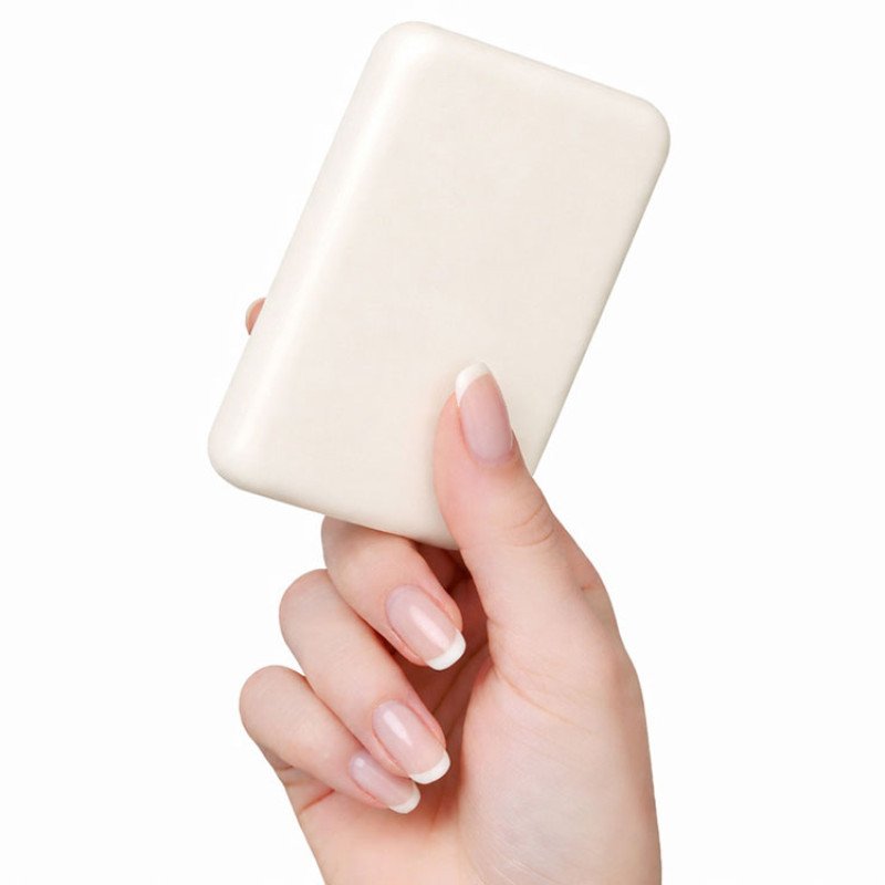 Магнитный внешний беспроводной аккумулятор «Polarix», QC/PD, 10000 мАч, слоновая кость