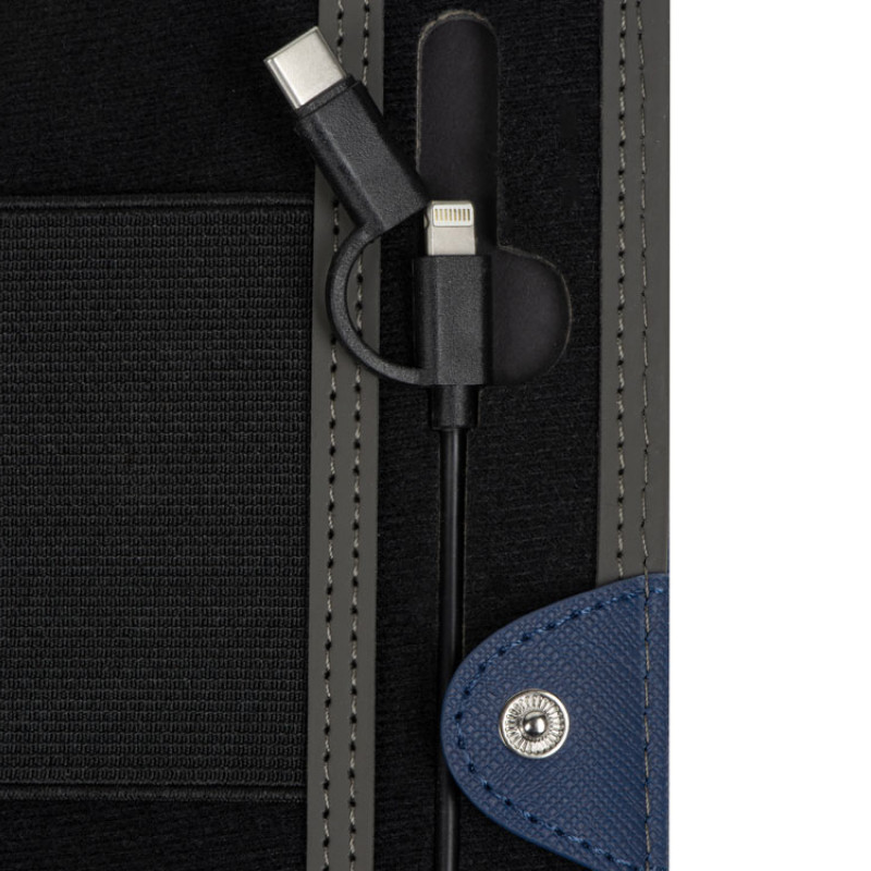 Органайзер с функцией беспроводной зарядки "Manner", 5000 mah, темно-синий (Р)