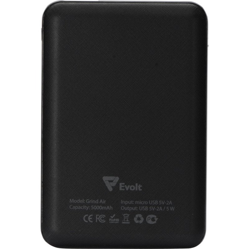Портативное беспроводное зарядное устройство "Grind Air", 5000 mAh Портативное беспроводное зарядное устройство "Grind Air", 5000 mAh