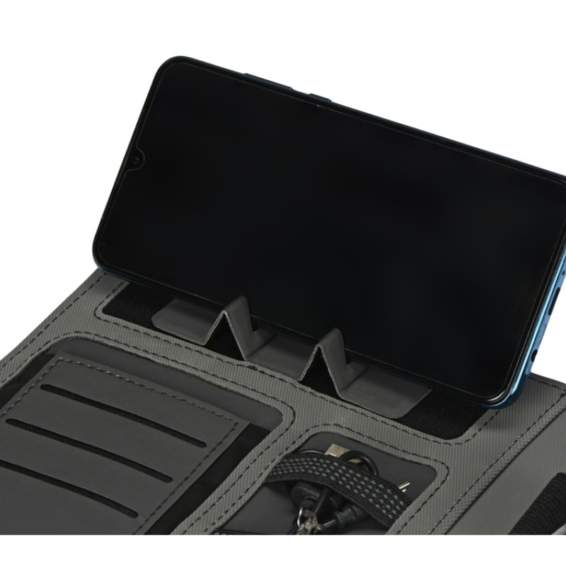 Органайзер с беспроводной зарядкой 5000 mAh "Powernote", светло-серый (P)