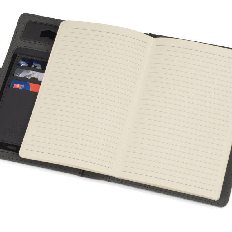 Органайзер с беспроводной зарядкой 5000 mAh "Powernote", темно-серый