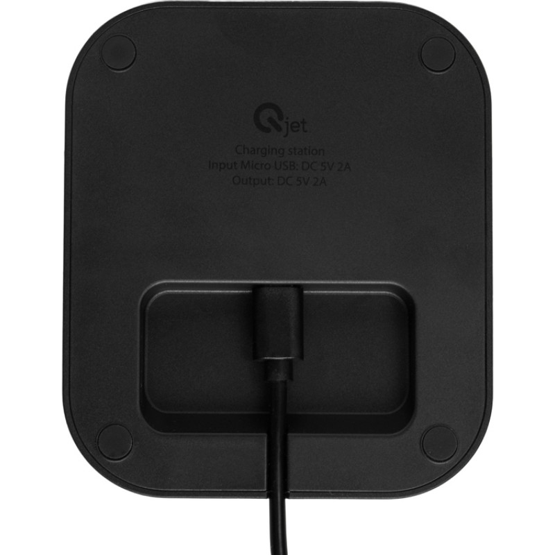 Портативное беспроводное зарядное устройство с док-станцией "Uniq", 10000 mah, черный