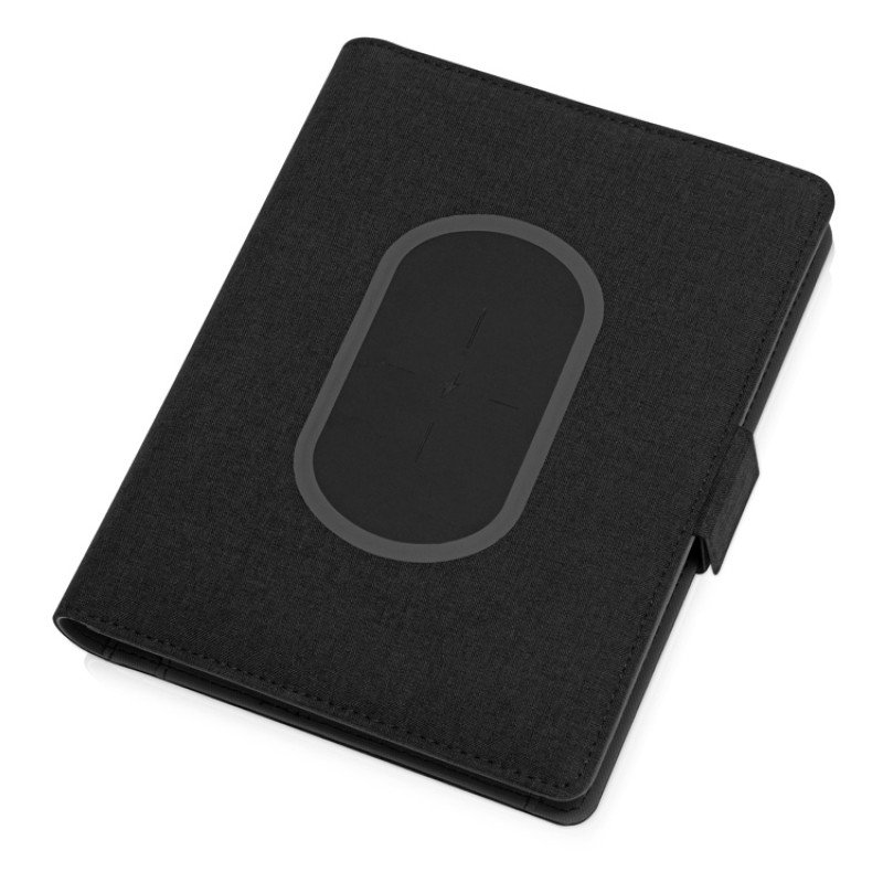 Органайзер с беспроводной зарядкой 5000 mAh "Powernote", темно-серый