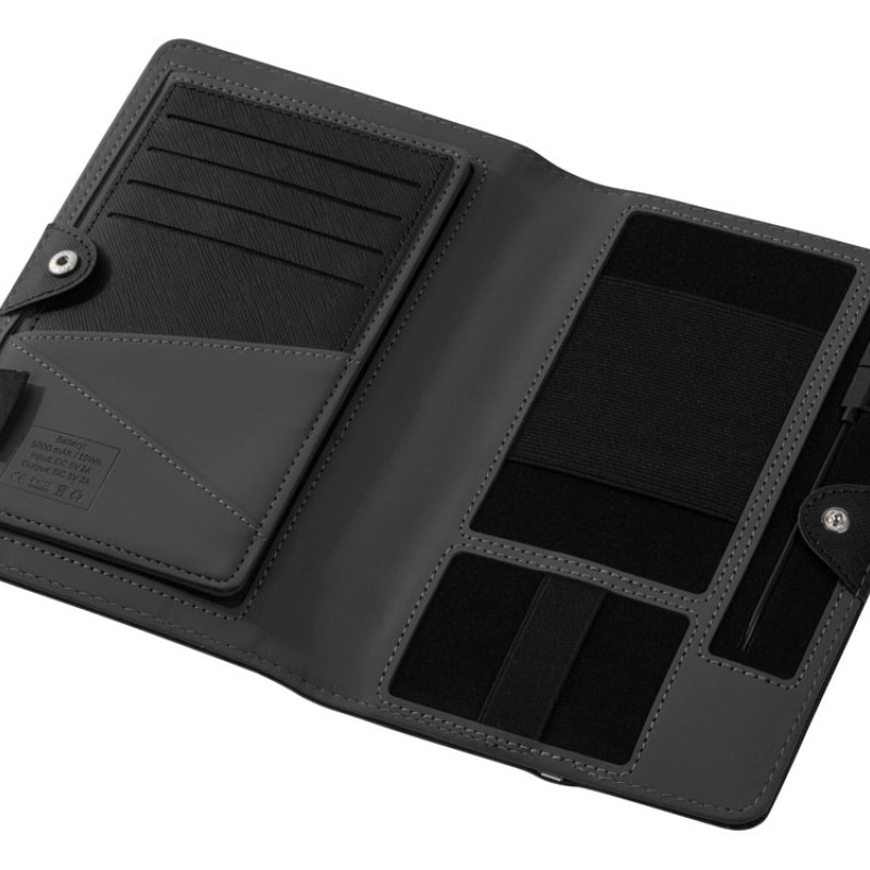 Органайзер с функцией беспроводной зарядки "Manner", 5000 mah, черный