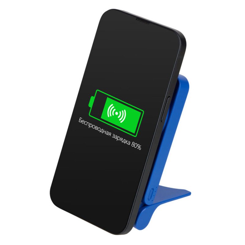 Внешний магнитный аккумулятор "MagnIQ", синий, 5000 mAh Внешний магнитный аккумулятор "MagnIQ", синий, 5000 mAh
