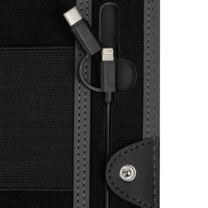 Органайзер с функцией беспроводной зарядки "Manner", 5000 mah, черный