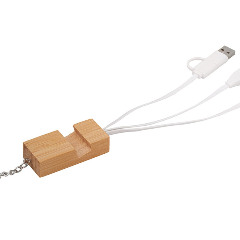 Универсальный кабель с подставкой 4-в-1 «Unicable», белый