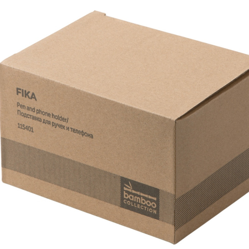Подставка для ручек и телефона "Fika", натуральный/серый