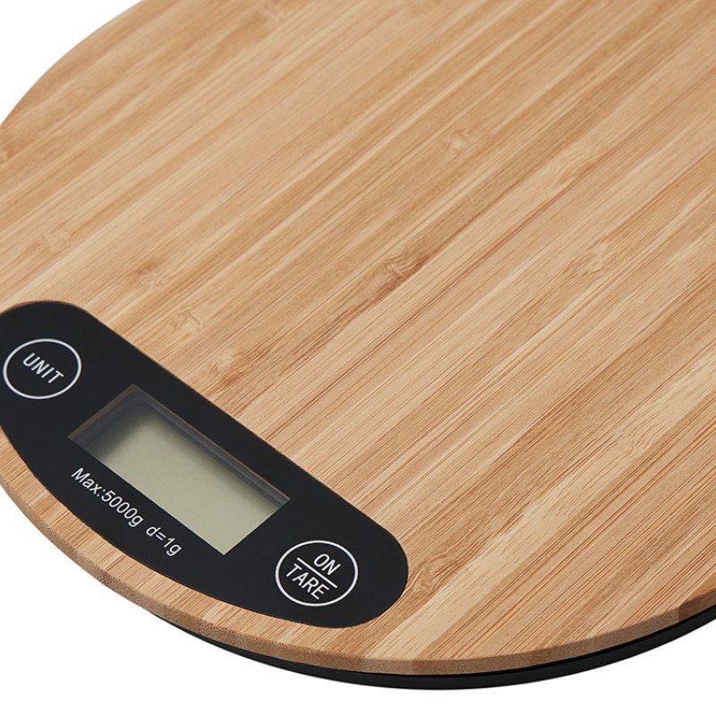 Бамбуковые кухонные весы «Scale», натуральный Бамбуковые кухонные весы «Scale», натуральный