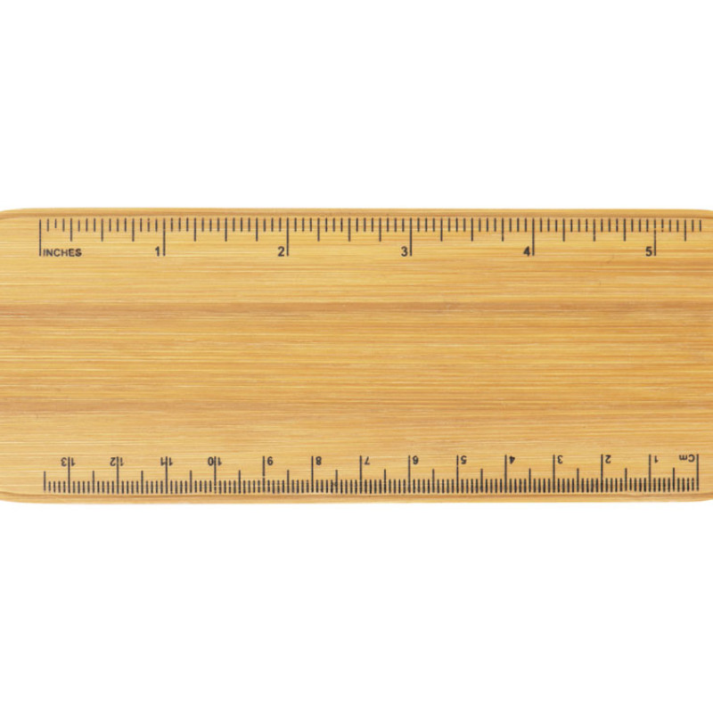 Пенал с линейкой и подставкой для телефона из бамбука "Haruki", серый