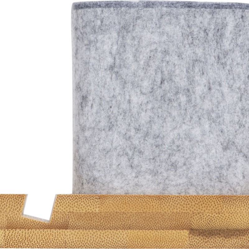 Подставка для ручек и телефона из бамбука "Takeshi", серый Подставка для ручек и телефона из бамбука "Takeshi", серый