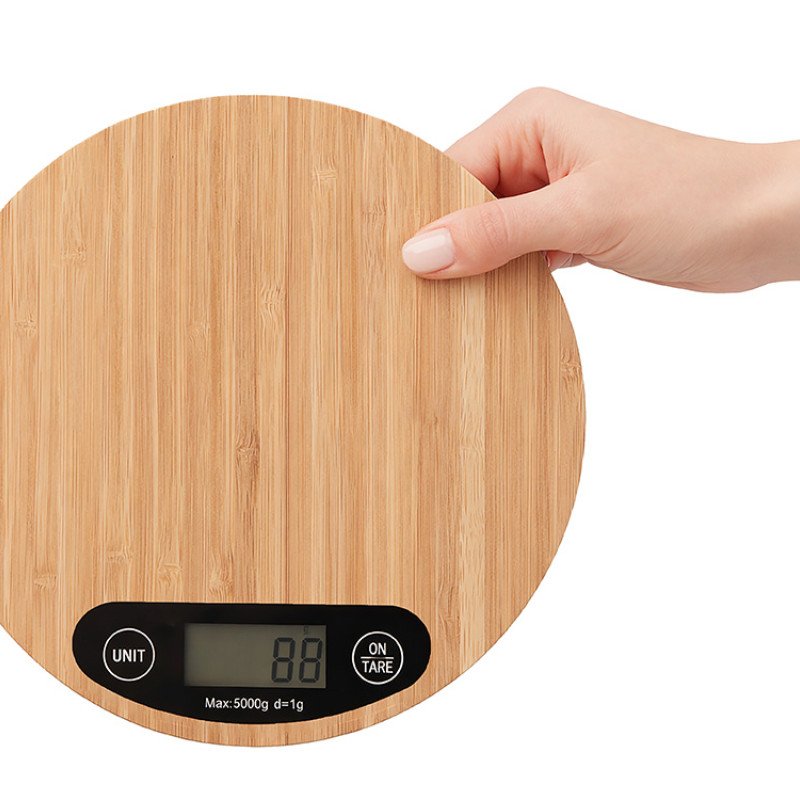 Бамбуковые кухонные весы «Scale», натуральный Бамбуковые кухонные весы «Scale», натуральный