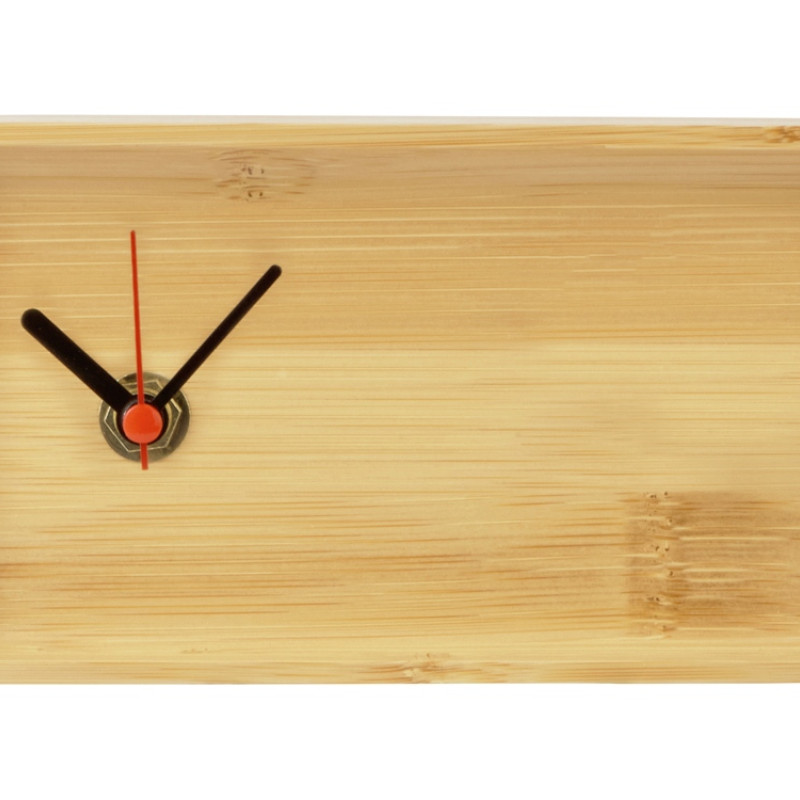 Прямоугольные настольные часы из бамбука "Squarium"