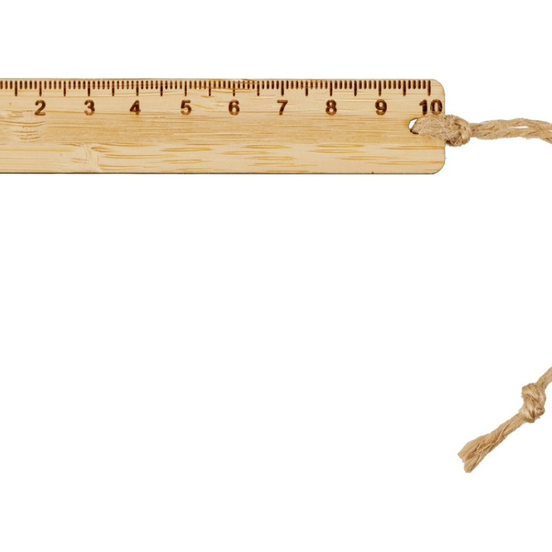 Закладка с линейкой из бамбука "Bookmark", натуральный