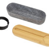 Пенал с линейкой и подставкой для телефона из бамбука "Haruki", серый