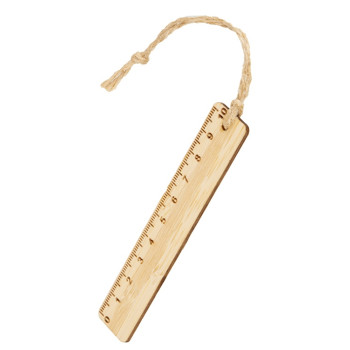 Закладка с линейкой из бамбука "Bookmark", натуральный