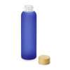 Стеклянная бутылка с бамбуковой крышкой «Foggy», 600мл, синий