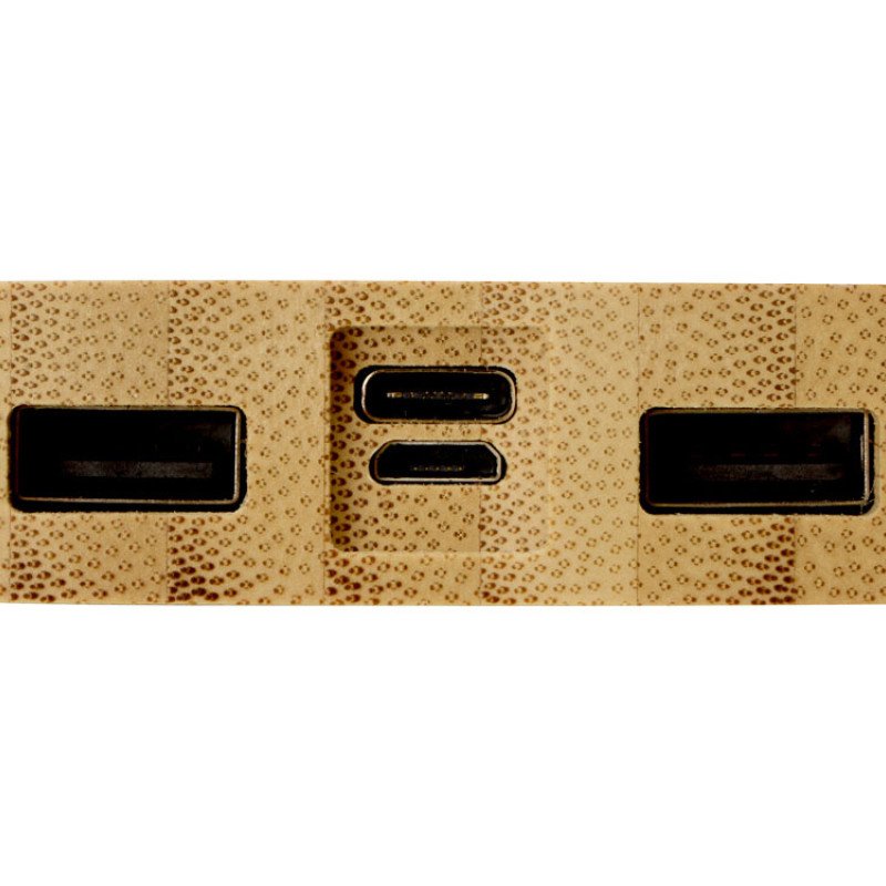 Внешний беспроводной аккумулятор из бамбука "Bamboo Air", 10000 mAh
