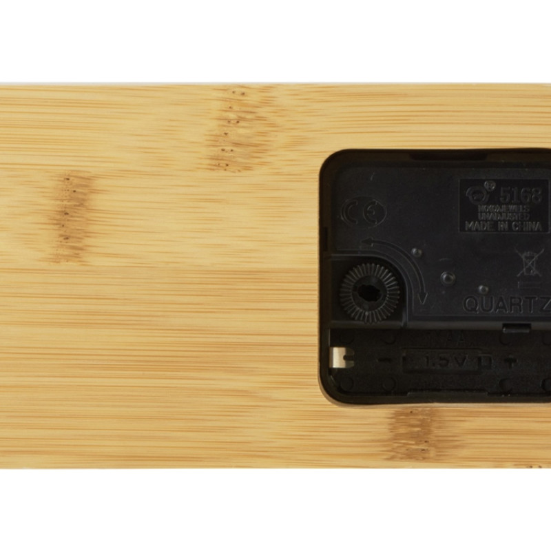 Прямоугольные настольные часы из бамбука "Squarium"