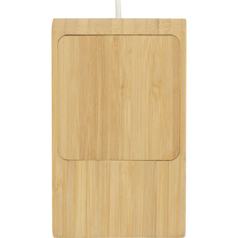 Беспроводное зарядное устройство из бамбука «Jetty», 10 Вт, натуральный