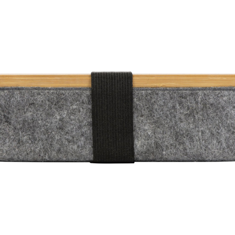 Пенал с линейкой и подставкой для телефона из бамбука "Haruki", серый