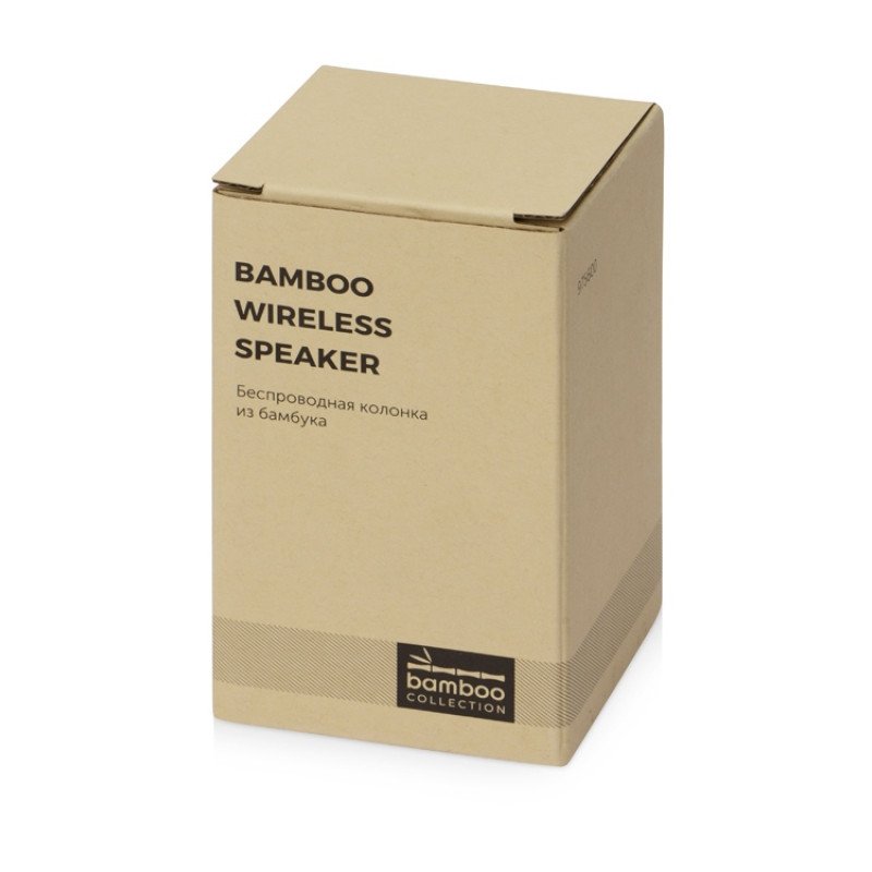 Портативная колонка из бамбука "Bongo", натуральный