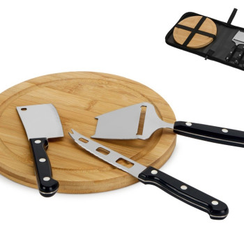 Набор для сыра с приборами "Fabrizio", черный (Р)