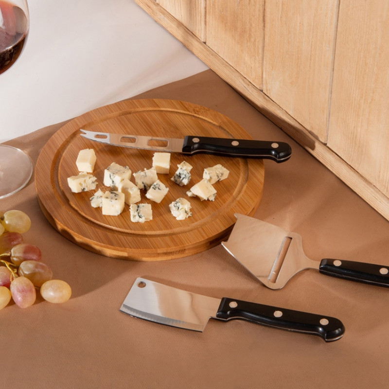 Набор для сыра с приборами "Fabrizio", черный (Р)