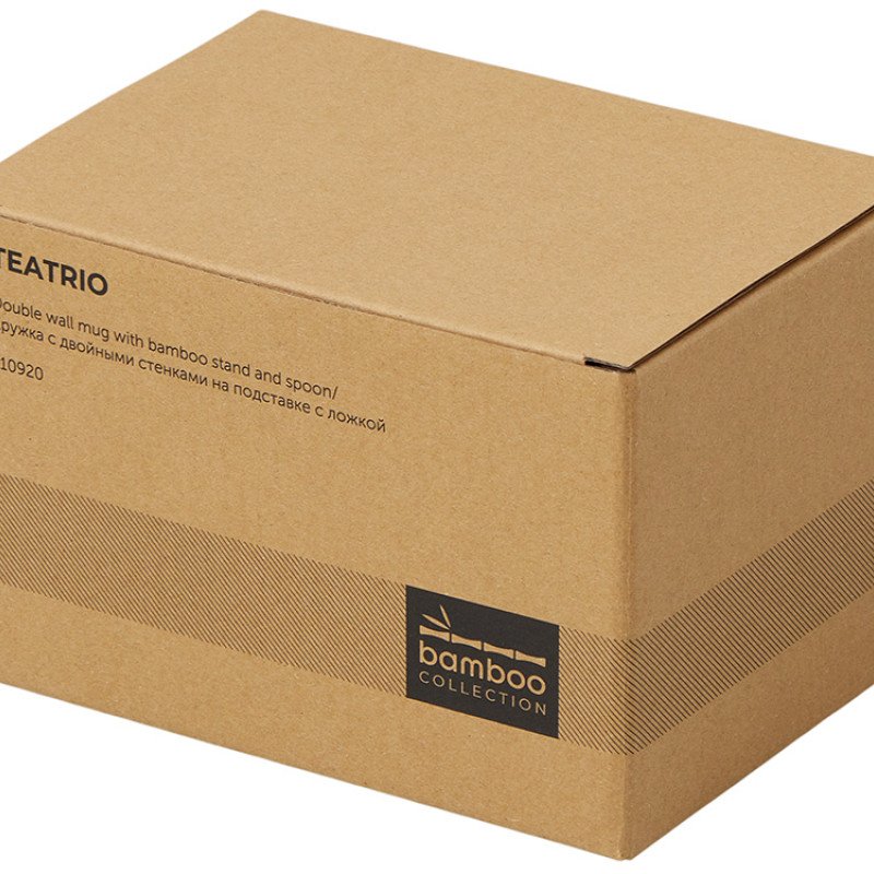 Кружка с двойными стенками на подставке с ложкой "Teatrio"