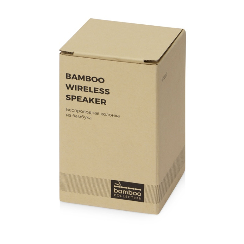 Портативная колонка из бамбука "Bongo", натуральный (Р)