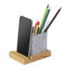 Подставка для ручек и телефона из бамбука "Takeshi", серый Подставка для ручек и телефона из бамбука "Takeshi", серый
