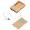 USB хаб «Memo», 2*USB, 2*Type C, бамбук