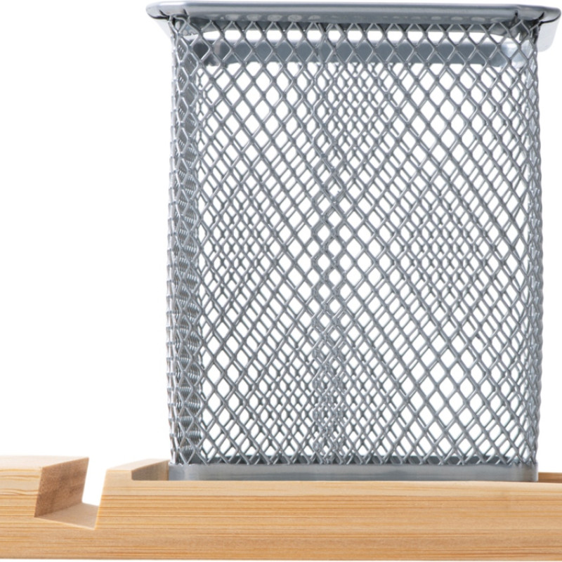 Подставка для ручек и телефона "Fika", натуральный/серый