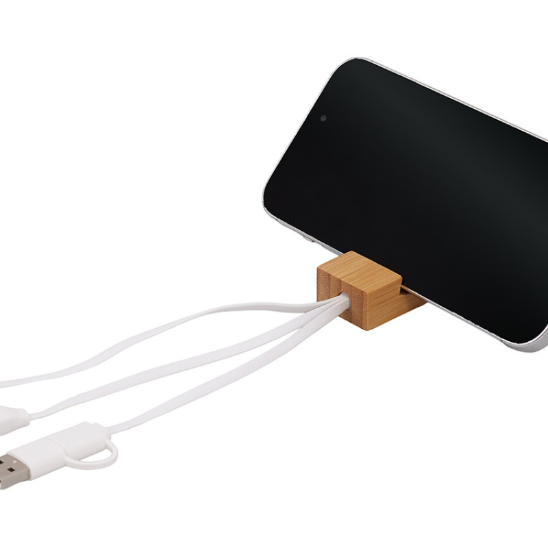 Универсальный кабель с подставкой 4-в-1 «Unicable», белый