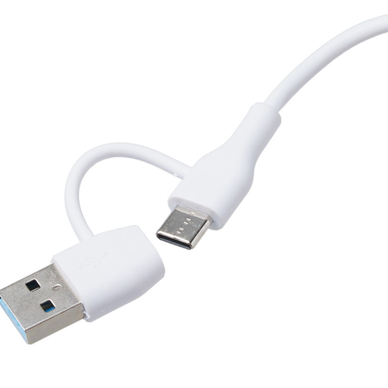 USB хаб «Memo», 2*USB, 2*Type C, бамбук