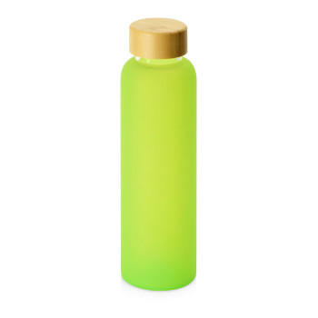 Стеклянная бутылка с бамбуковой крышкой «Foggy», 600мл, зеленое яблоко