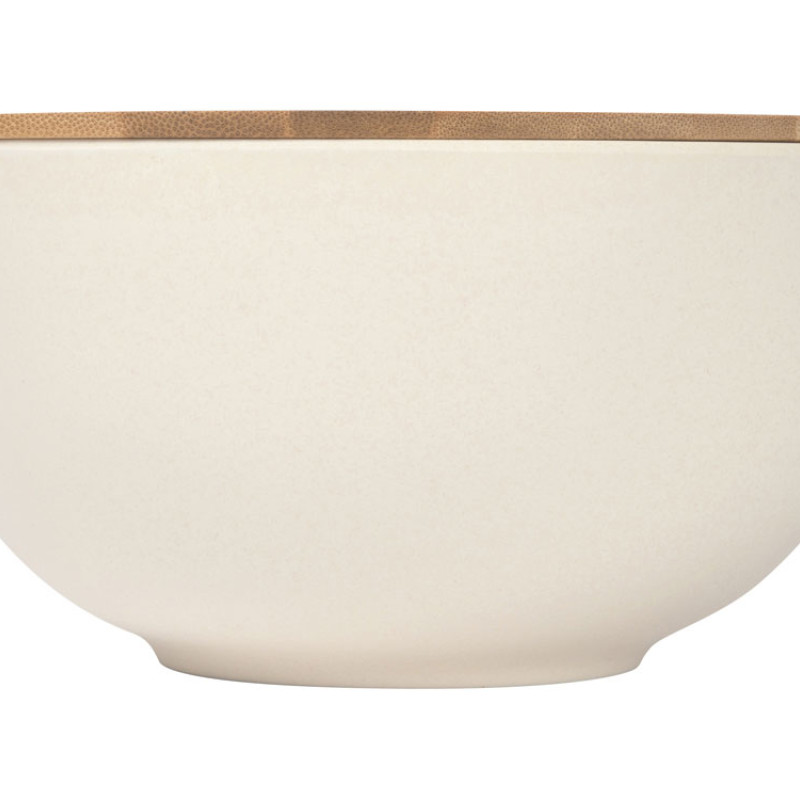 Салатник Bowl с бамбуковой крышкой, бежевый