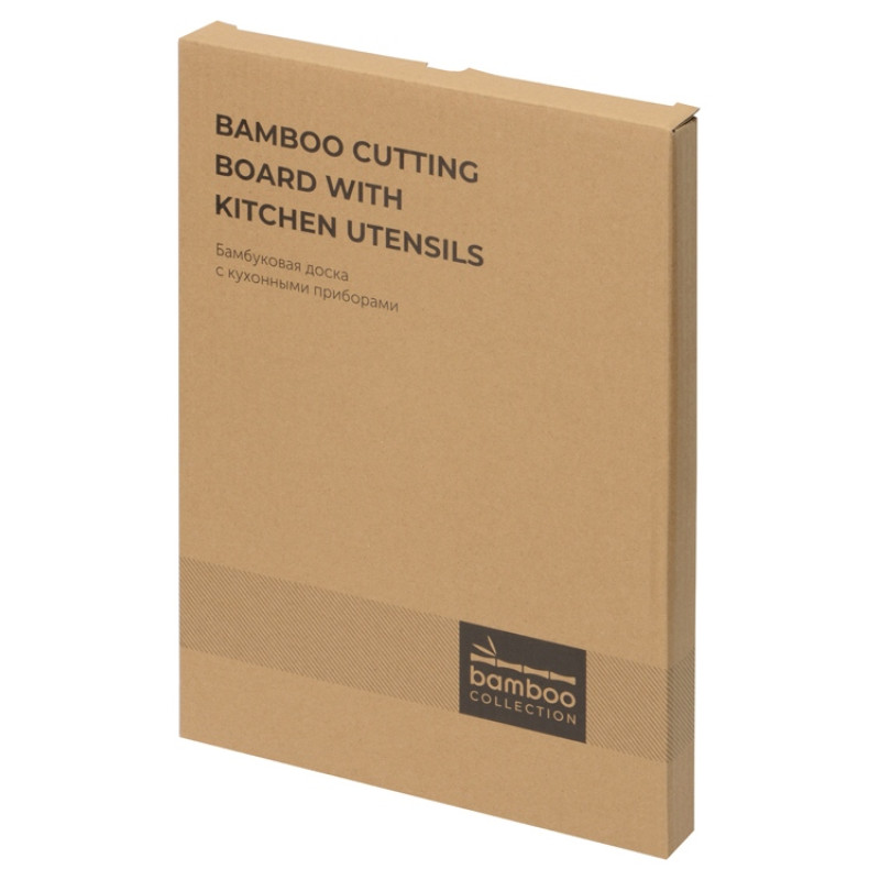 Разделочная доска с кухонными приборами