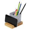 Подставка для ручек и телефона из бамбука "Takeshi", серый Подставка для ручек и телефона из бамбука "Takeshi", серый