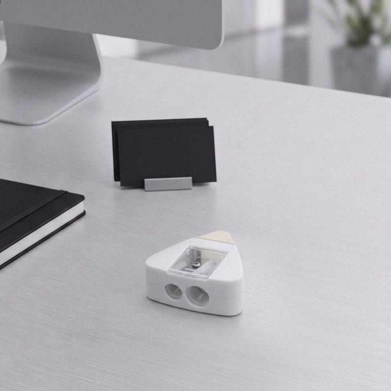 Точилка с ластиком "Easy duo", белый Точилка с ластиком "Easy duo", белый