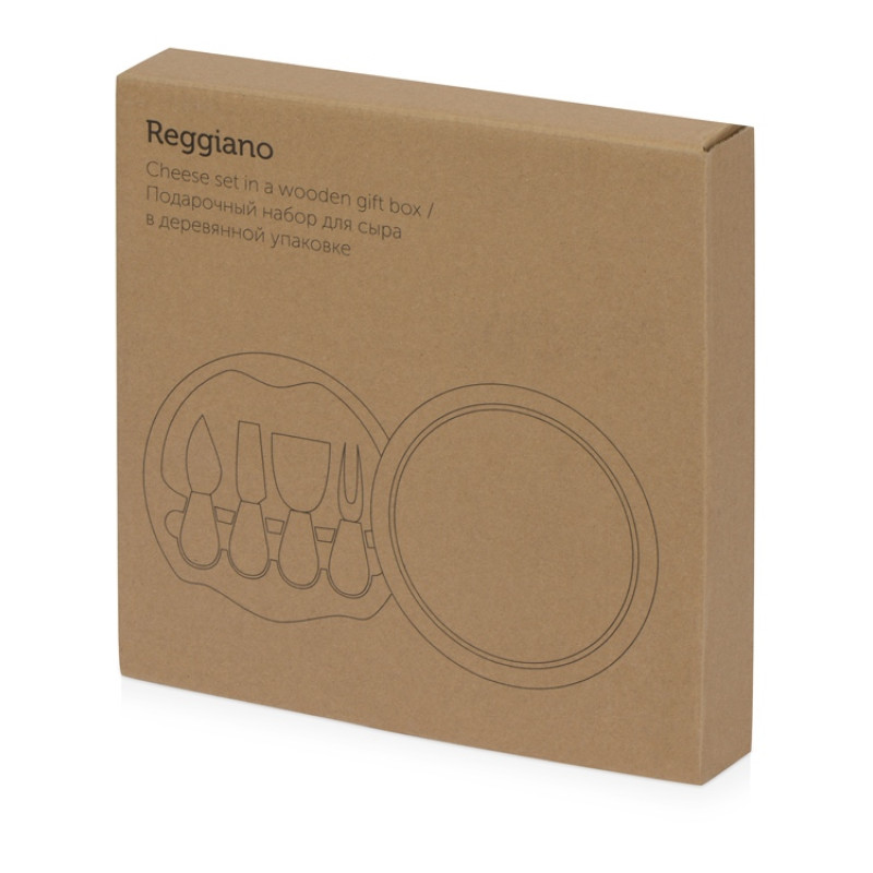 Подарочный набор для сыра в деревянной упаковке "Reggiano"